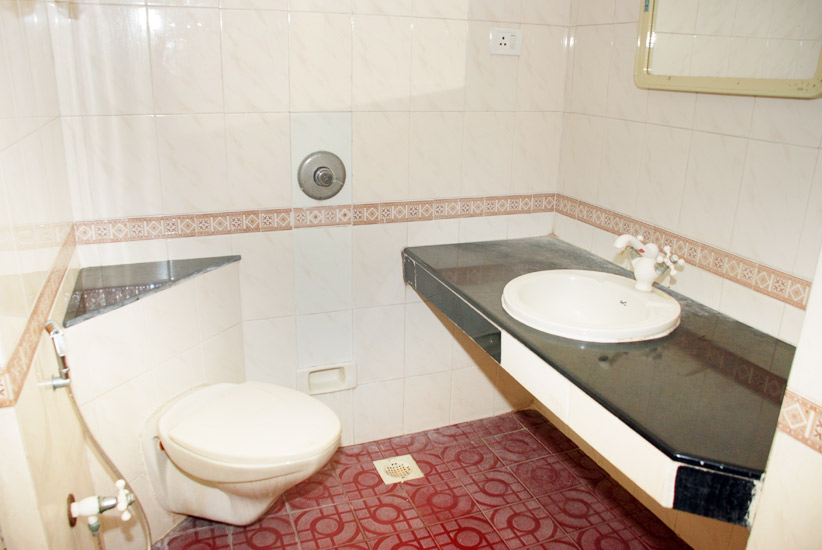 Bathroom with sink and shower