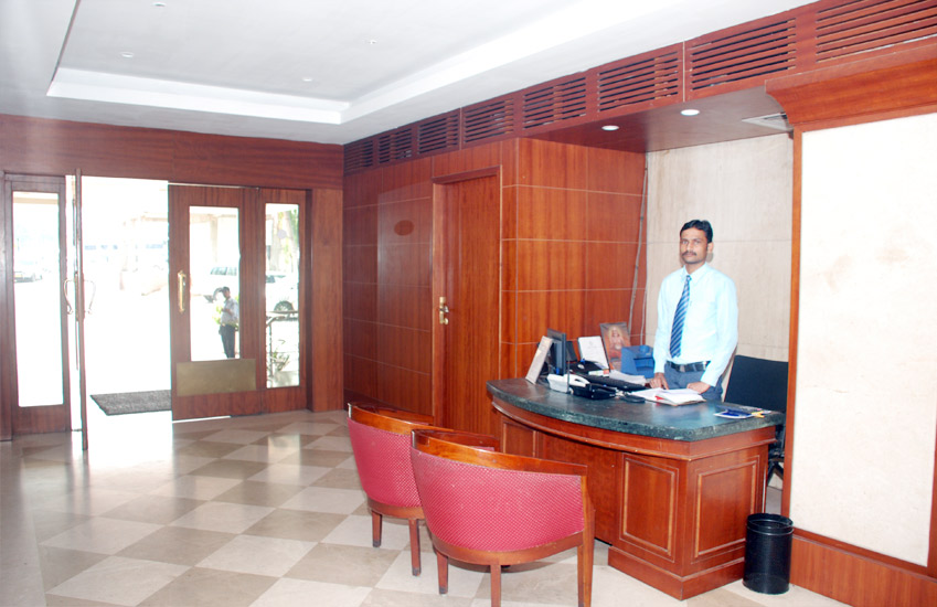 Reception desk at Bhimas Paradise