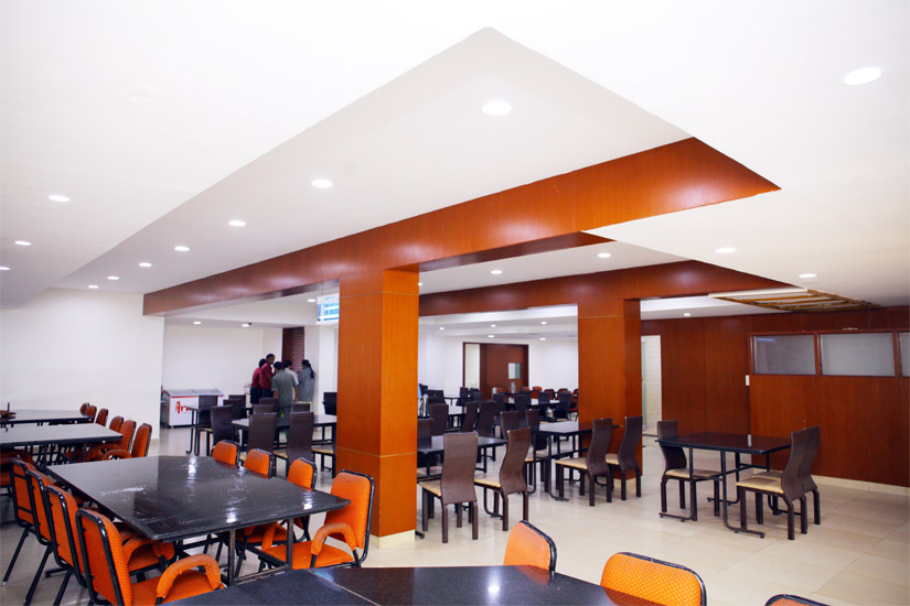 Restaurant dining hall with seating